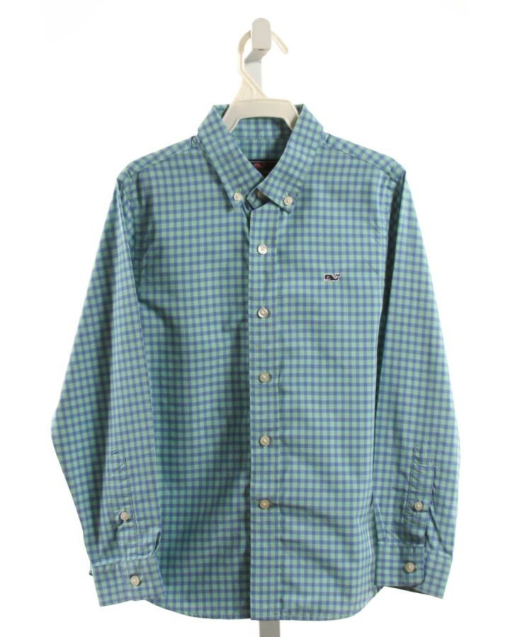 VINEYARD VINES  BLUE  GINGHAM  DRESS SHIRT