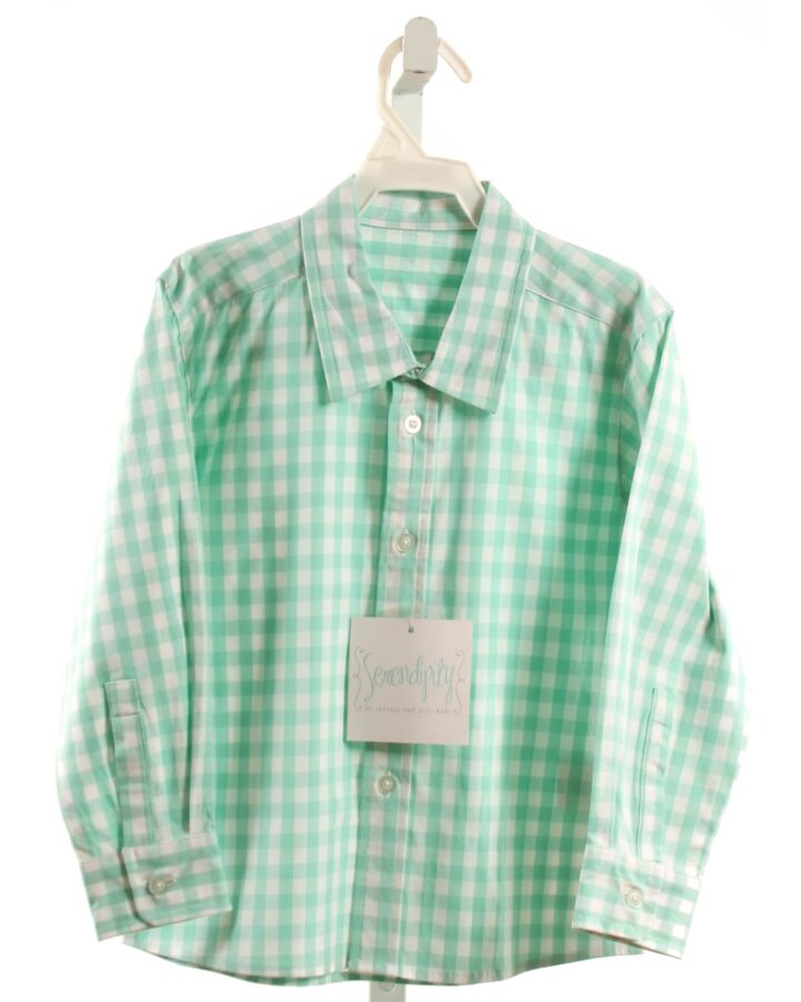 SERENDIPITY  MINT  GINGHAM  DRESS SHIRT
