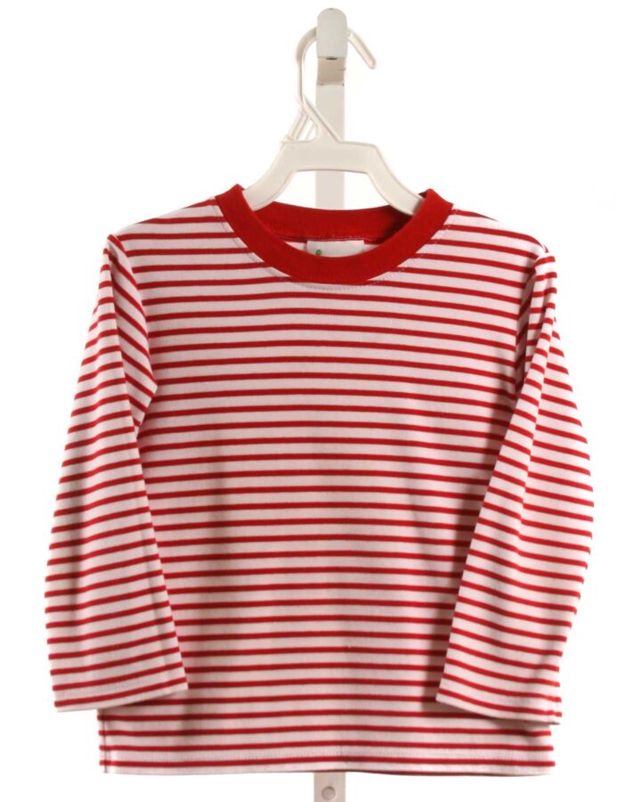 ZUCCINI  RED  STRIPED  KNIT LS SHIRT