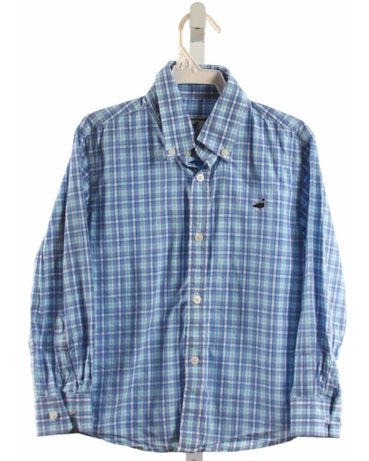 PROPERLY TIED  BLUE  PLAID  DRESS SHIRT