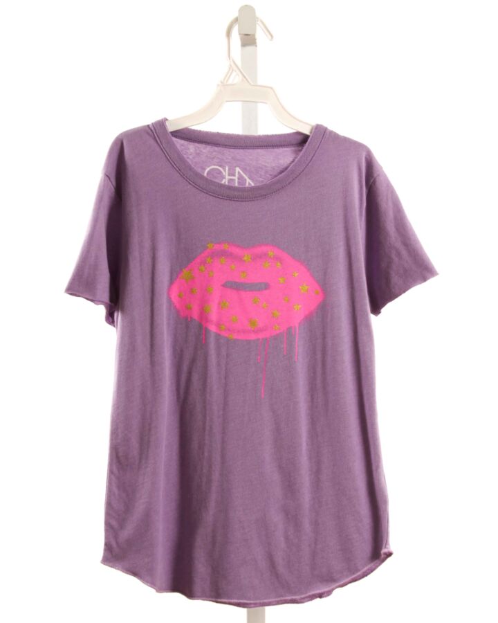 CHASER  PURPLE  PRINT  KNIT SS SHIRT