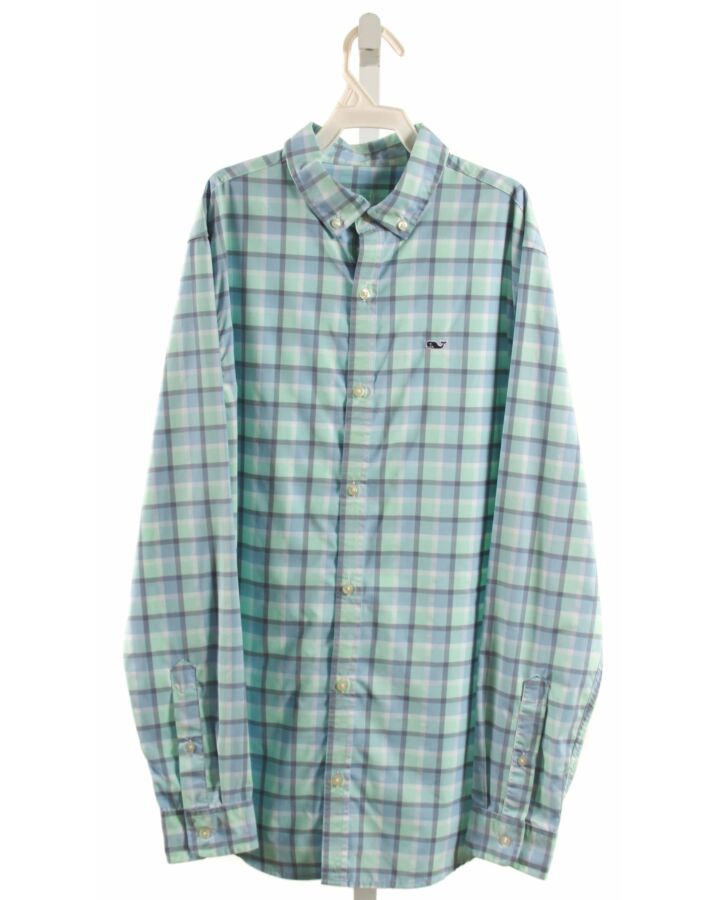 VINEYARD VINES  BLUE  PLAID  DRESS SHIRT