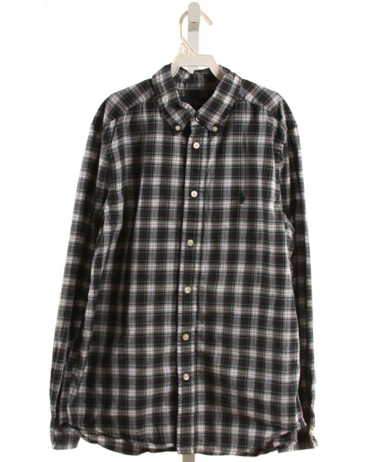 RALPH LAUREN  BLUE  PLAID  DRESS SHIRT