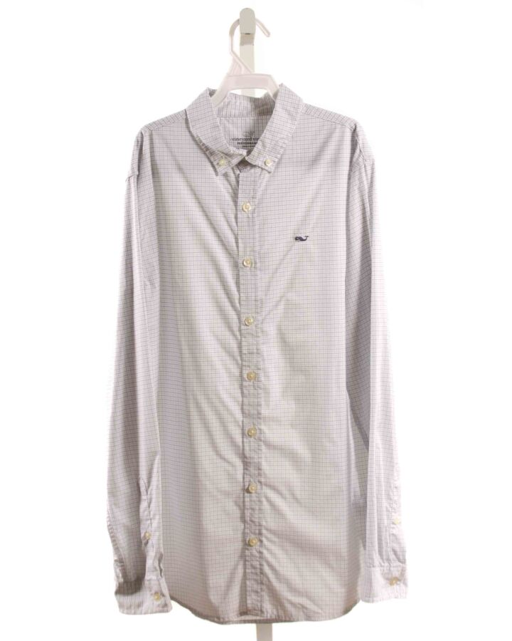 VINEYARD VINES  WHITE  PLAID  DRESS SHIRT
