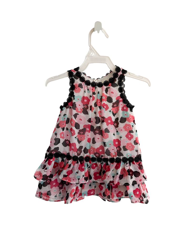 KATE SPADE  PINK  FLORAL  DRESS WITH LACE TRIM