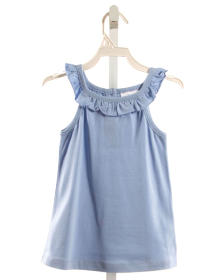 LITTLE ENGLISH  BLUE    SLEEVELESS SHIRT WITH RUFFLE
