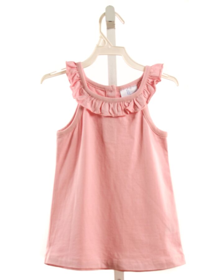 LITTLE ENGLISH  PINK    SLEEVELESS SHIRT WITH RUFFLE