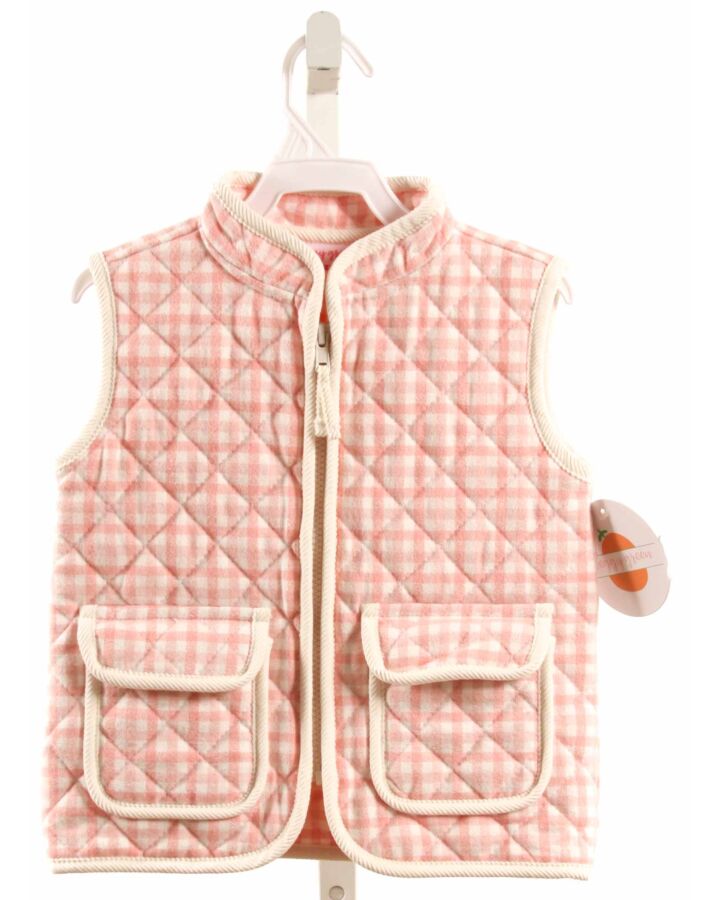 PEGGY GREEN  PINK  PLAID  VEST