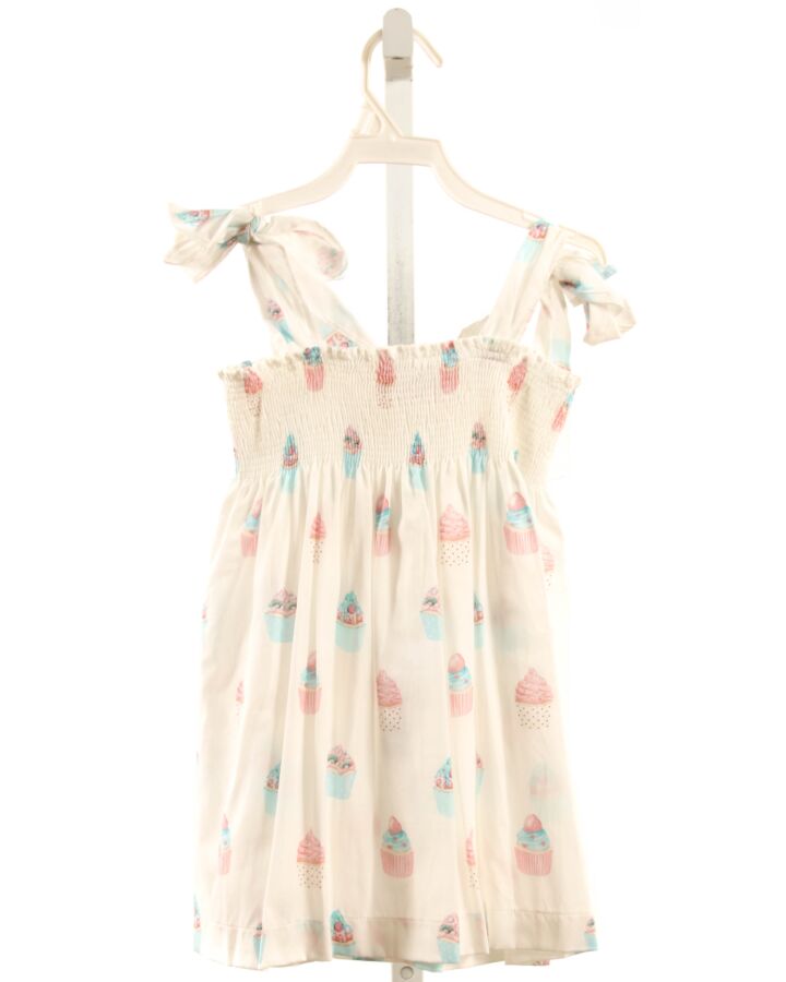 SAL & PIMENTA  WHITE  PRINT SMOCKED DRESS