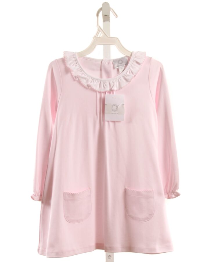THE PROPER PEONY  LT PINK    KNIT DRESS WITH RUFFLE