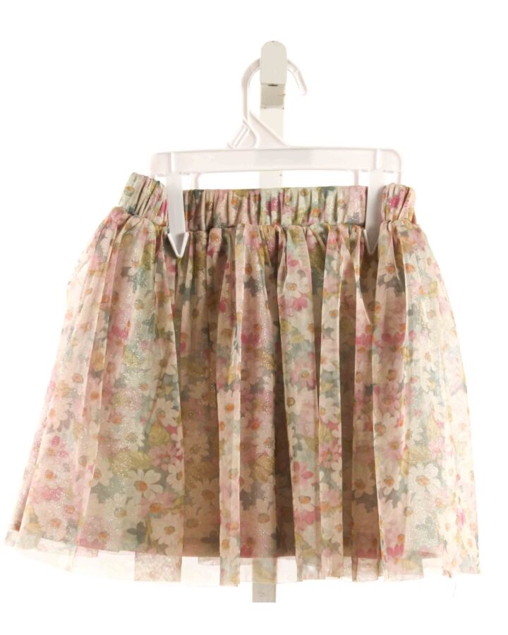 IMOGA  LT GREEN TULLE FLORAL  SKIRT