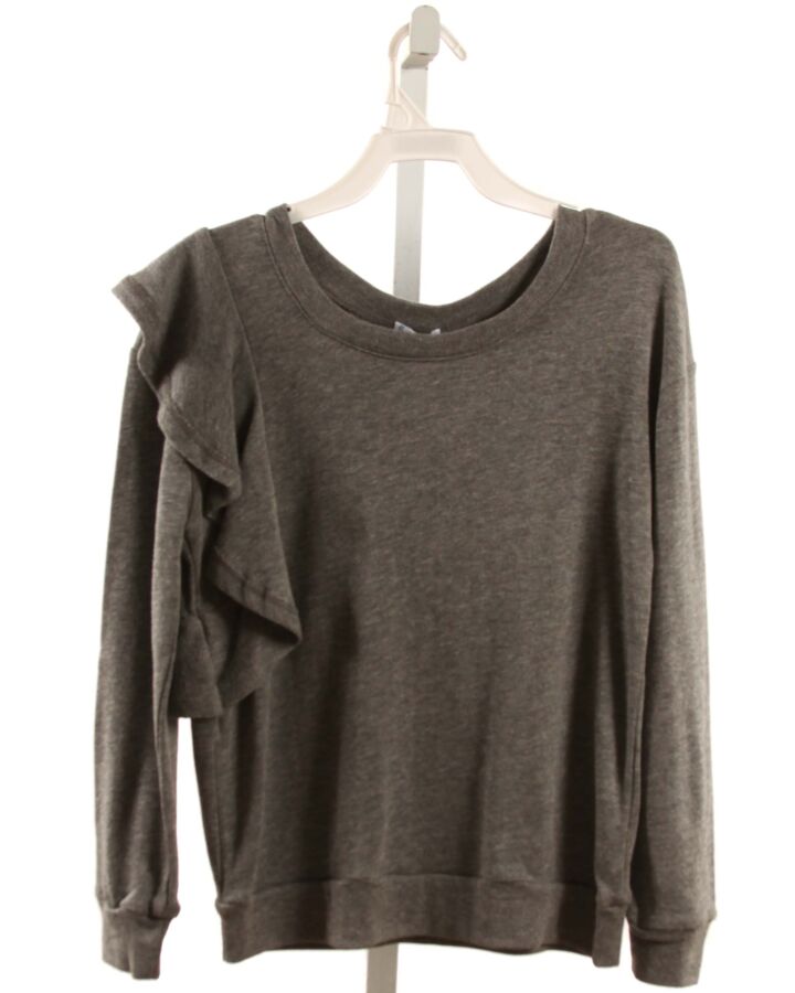 SPLENDID  GRAY    PULLOVER WITH RUFFLE