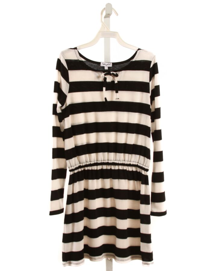 SPLENDID  BLACK  STRIPED  KNIT DRESS