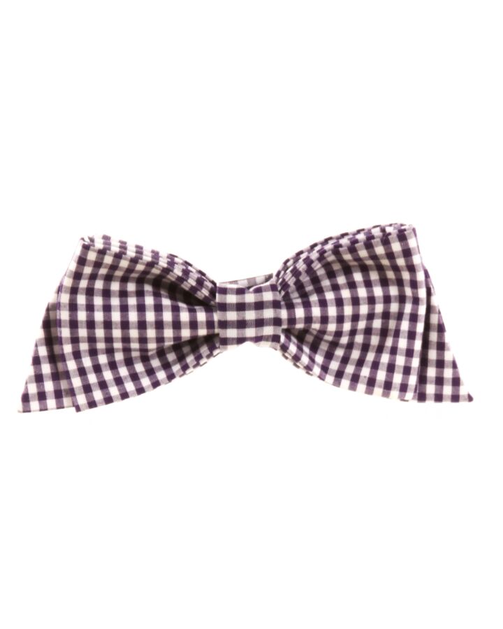 THE BOW NEXT DOOR  PURPLE  GINGHAM  HAIR BOW