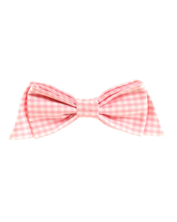 THE BOW NEXT DOOR  PINK  GINGHAM  HAIR BOW