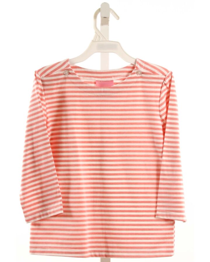 BISBY BY LITTLE ENGLISH  PINK  STRIPED  KNIT LS SHIRT