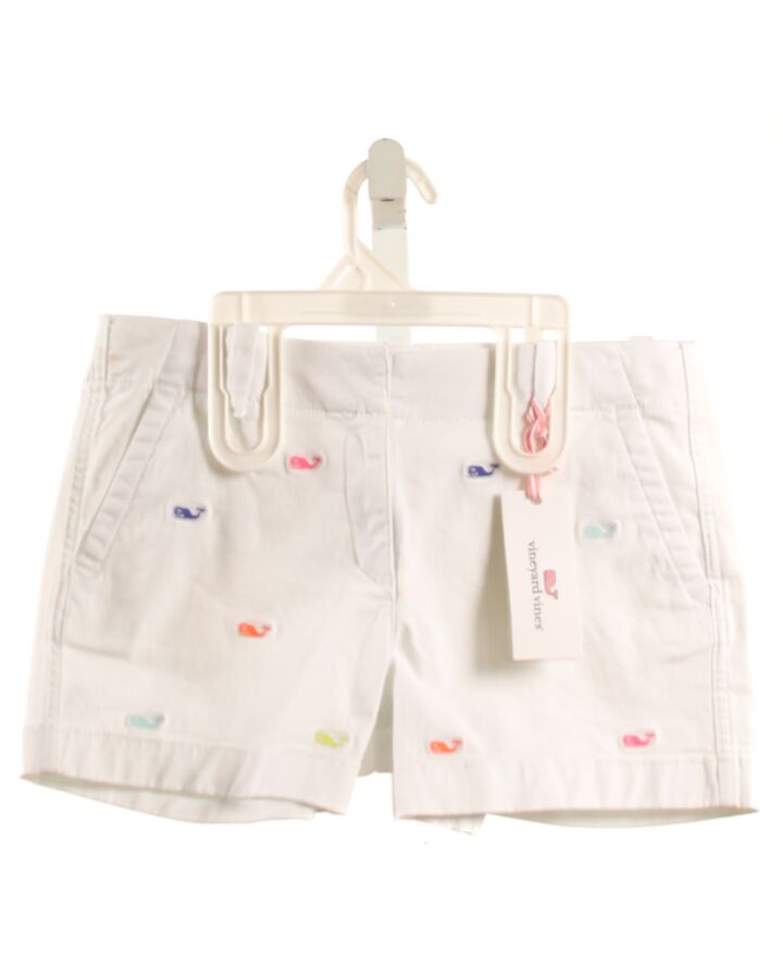 VINEYARD VINES  WHITE   EMBROIDERED SHORTS