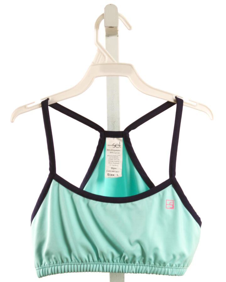 SET BY LULLABY SET  AQUA    KNIT TANK