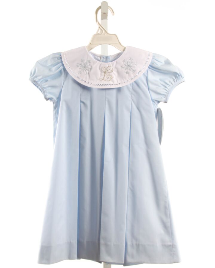 LULLABY SET  LT BLUE   EMBROIDERED DRESS