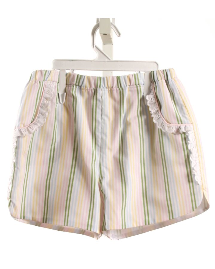 THE BEAUFORT BONNET COMPANY  MULTI-COLOR  STRIPED  SHORTS WITH EYELET TRIM