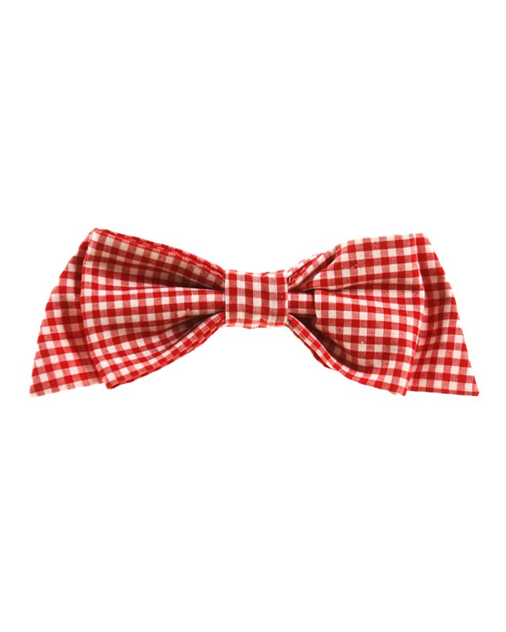 THE BOW NEXT DOOR  RED  GINGHAM  HAIR BOW