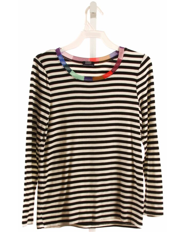 SPLENDID  BLACK  STRIPED  KNIT LS SHIRT