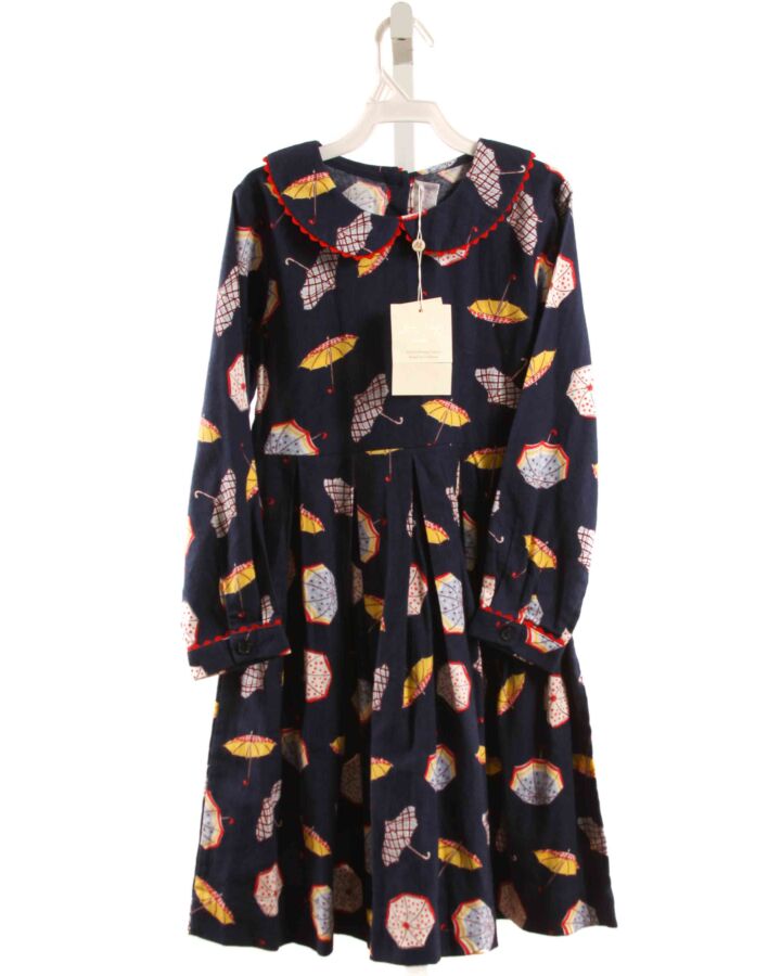 RACHEL RILEY  BLUE FLANNEL  PRINTED DESIGN DRESS