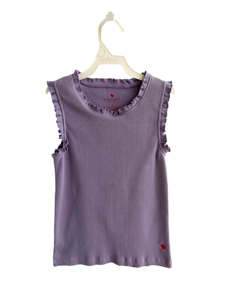 PINK CHICKEN  PURPLE    KNIT TANK WITH RUFFLE