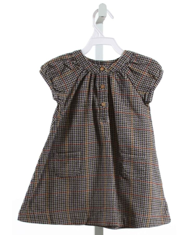 BOUT'CHOU  MULTI-COLOR CORDUROY HOUNDSTOOTH  DRESS