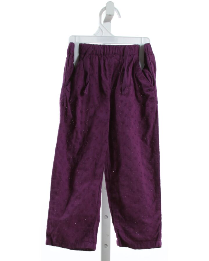 BOUT'CHOU  PURPLE EYELET   PANTS