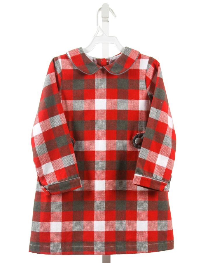THE OAKS APPAREL   RED  PLAID  DRESS 