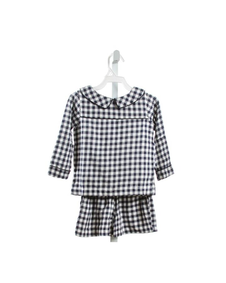 THE OAKS APPAREL  NAVY  GINGHAM  2-PIECE OUTFIT