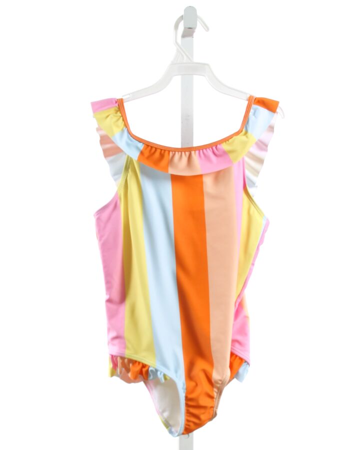 THE OAKS APPAREL   MULTI-COLOR  STRIPED  1-PIECE SWIMSUIT