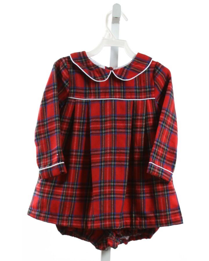 THE OAKS APPAREL   RED  PLAID  2-PIECE OUTFIT