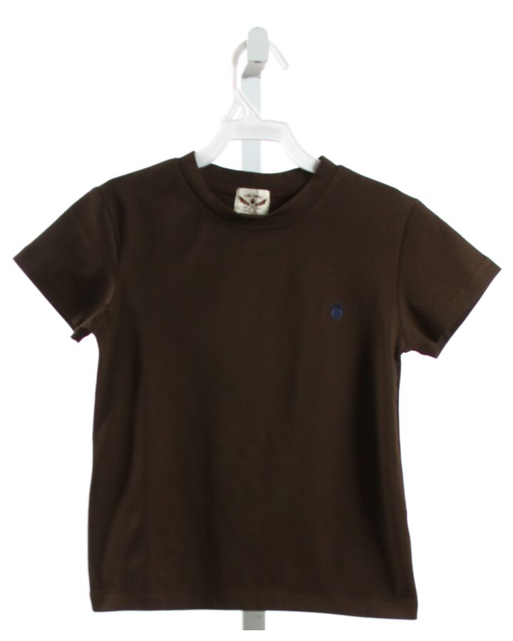 THE OAKS APPAREL   BROWN KNIT   KNIT SS SHIRT