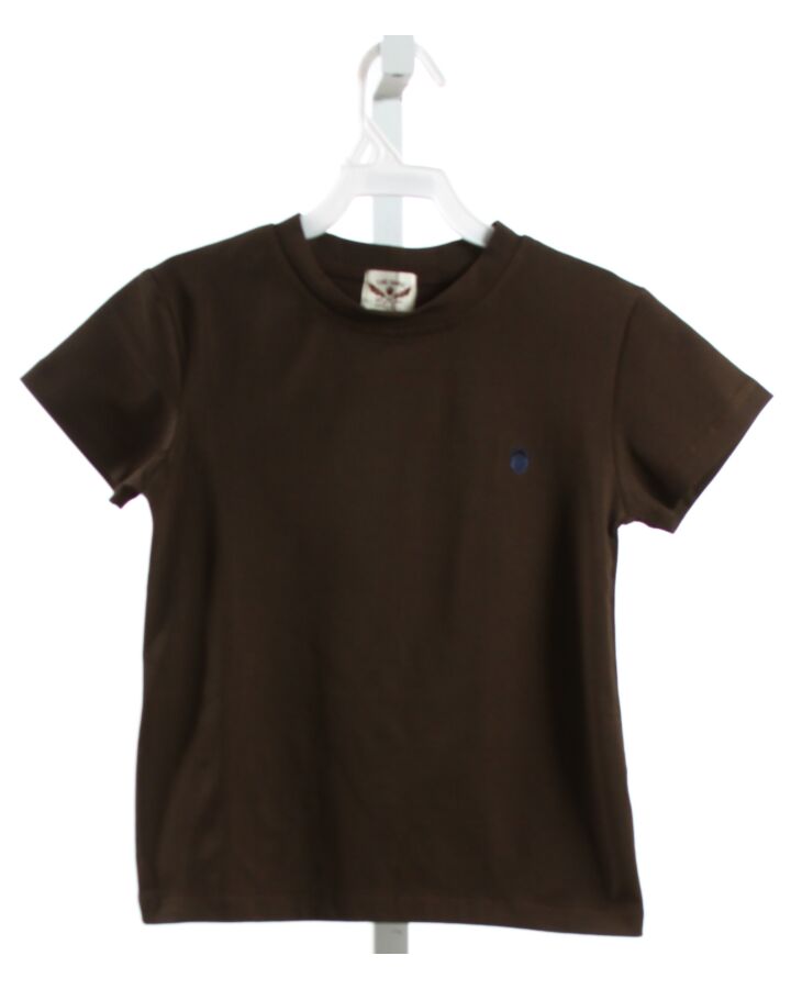 THE OAKS APPAREL   BROWN KNIT   KNIT SS SHIRT