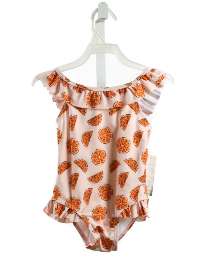 THE OAKS APPAREL  ORANGE  PRINTED DESIGN 1-PIECE SWIMSUIT