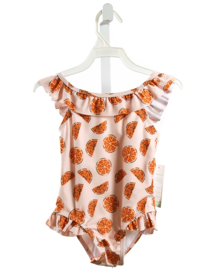 THE OAKS APPAREL  ORANGE  PRINTED DESIGN 1-PIECE SWIMSUIT