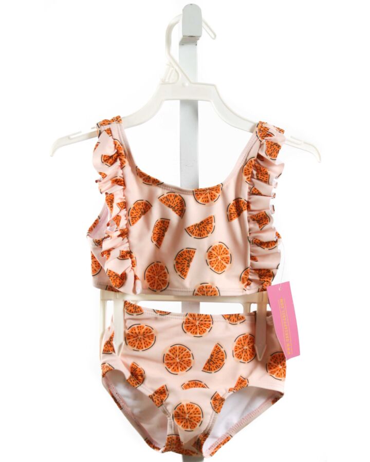 THE OAKS APPAREL  ORANGE  PRINTED DESIGN 2-PIECE SWIMSUIT
