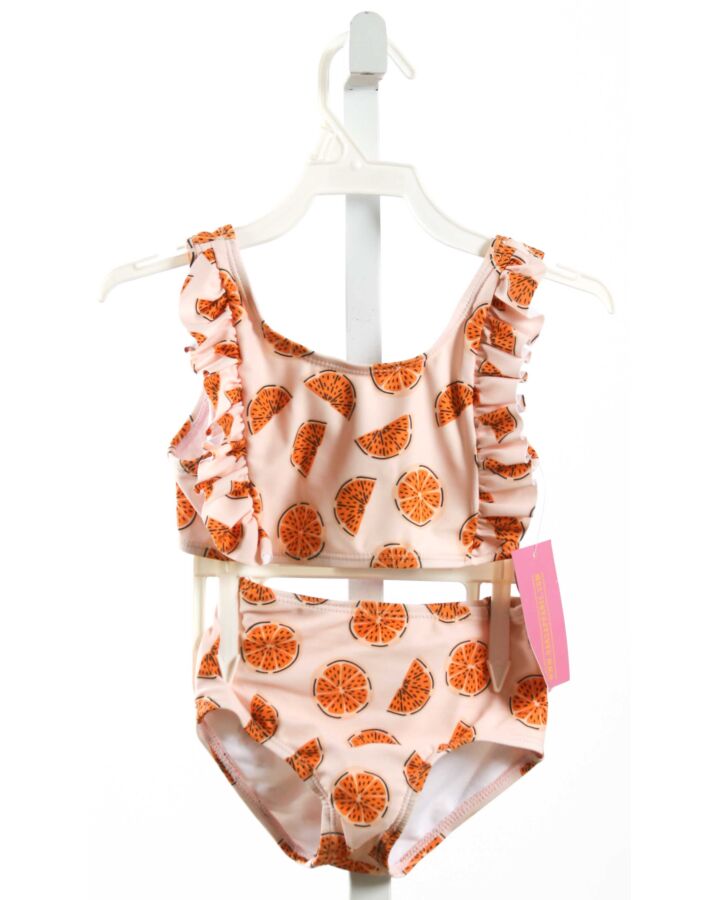 THE OAKS APPAREL  ORANGE  PRINTED DESIGN 2-PIECE SWIMSUIT