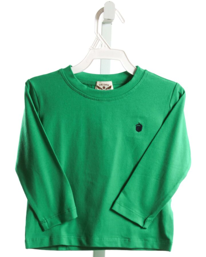 THE OAKS APPAREL   GREEN    KNIT LS SHIRT