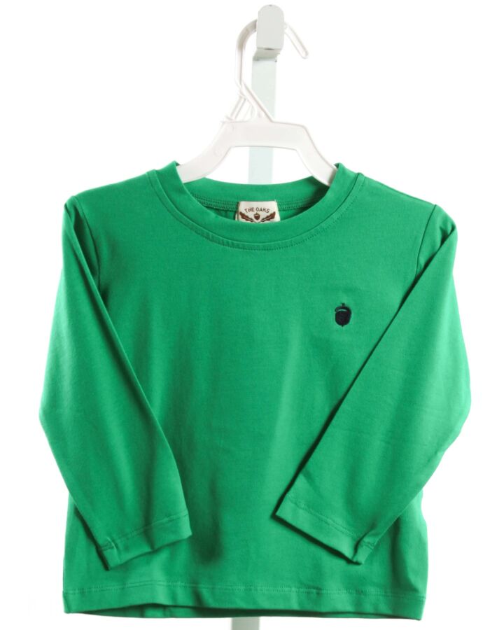 THE OAKS APPAREL   GREEN    KNIT LS SHIRT