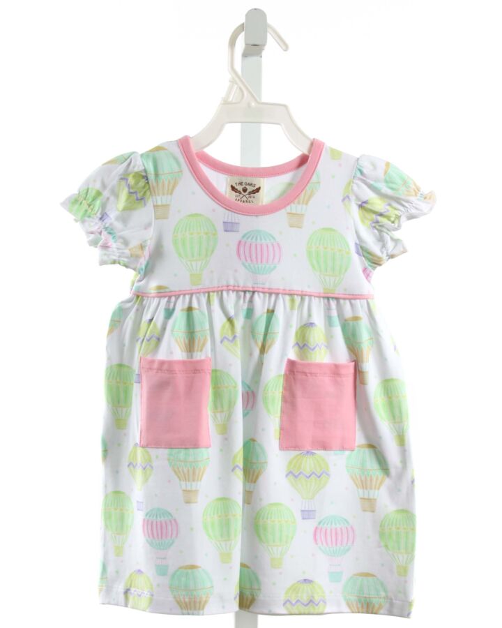 THE OAKS APPAREL   LT GREEN  PRINT  KNIT DRESS