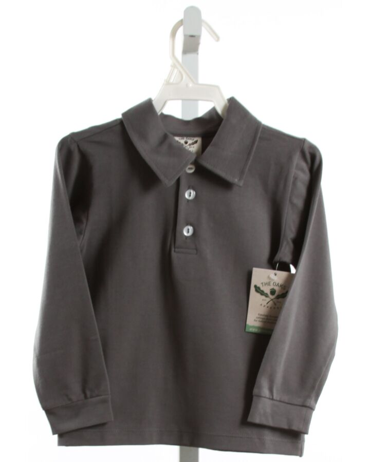 THE OAKS APPAREL   GRAY    KNIT LS SHIRT