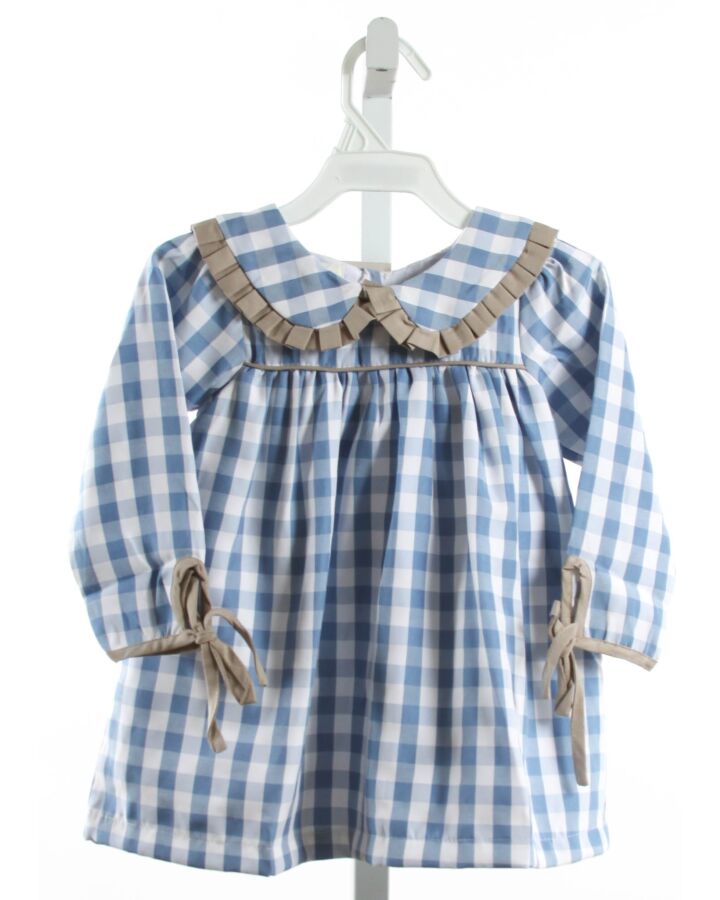 THE OAKS APPAREL   BLUE  GINGHAM  DRESS