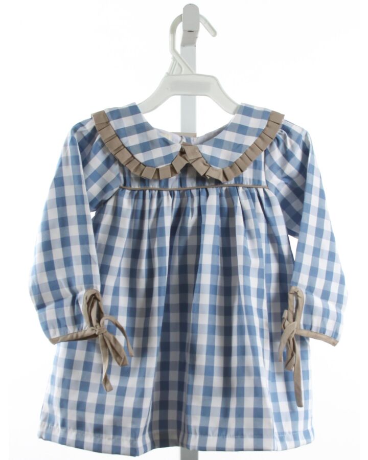 THE OAKS APPAREL   BLUE  GINGHAM  DRESS