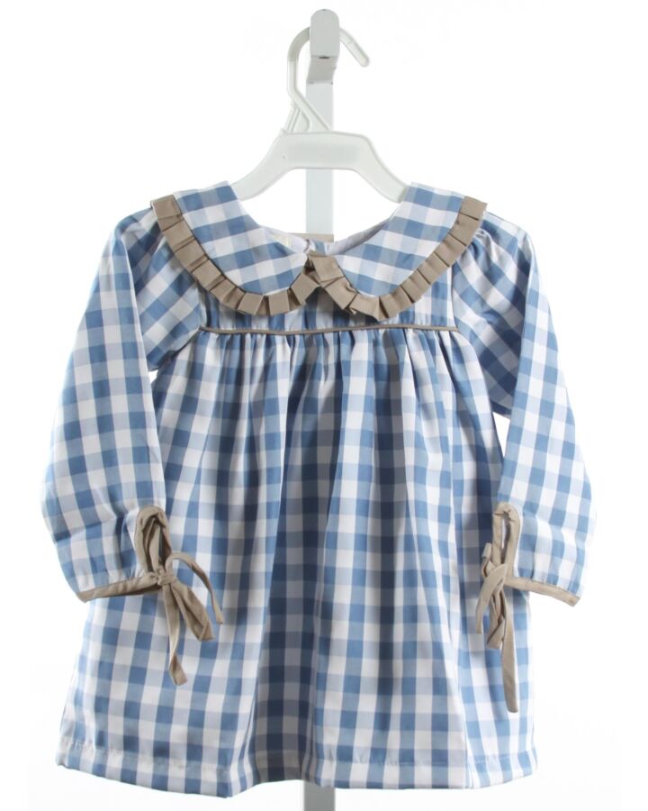 THE OAKS APPAREL   BLUE  GINGHAM  DRESS