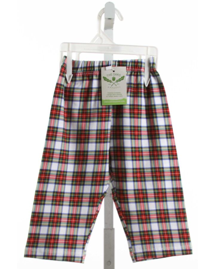 THE OAKS APPAREL  RED  PLAID  PANTS