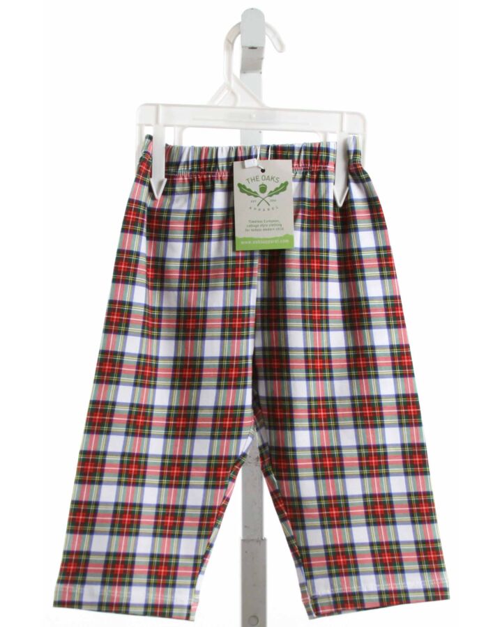THE OAKS APPAREL  RED  PLAID  PANTS