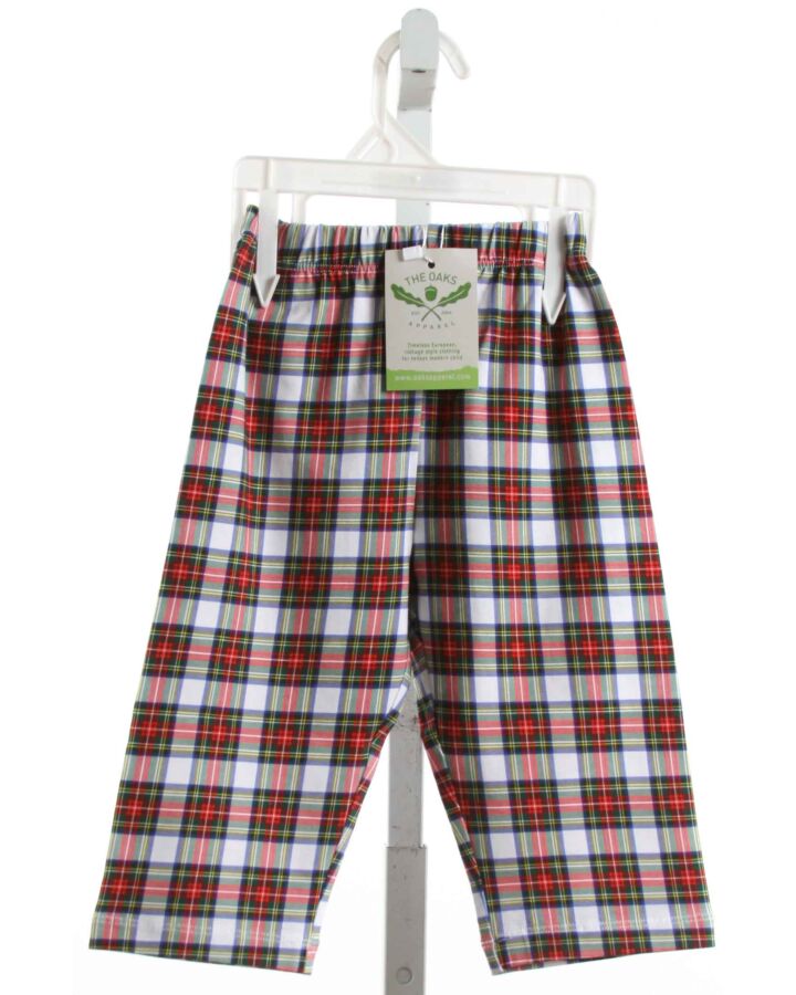 THE OAKS APPAREL  RED  PLAID  PANTS